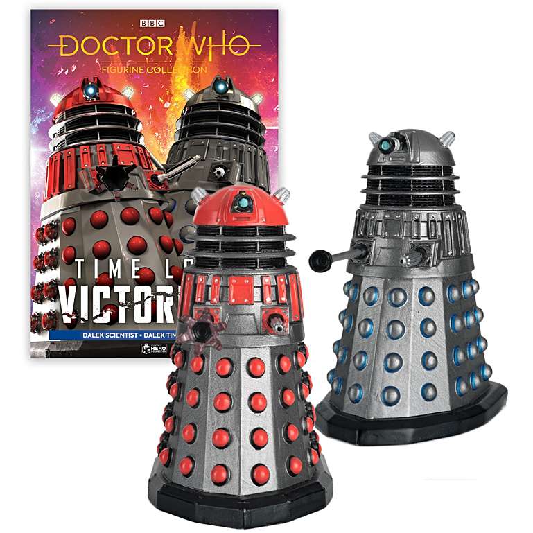 DOCTOR WHO TIME LORD VICTORIOUS DALEK TIME COMMANDER AND DALEK SCIENTIST FIGURINE SET HERO COLLECTOR EAGLEMOSS PUBLICATIONS TIME MADE OF STRAWBERRIES
